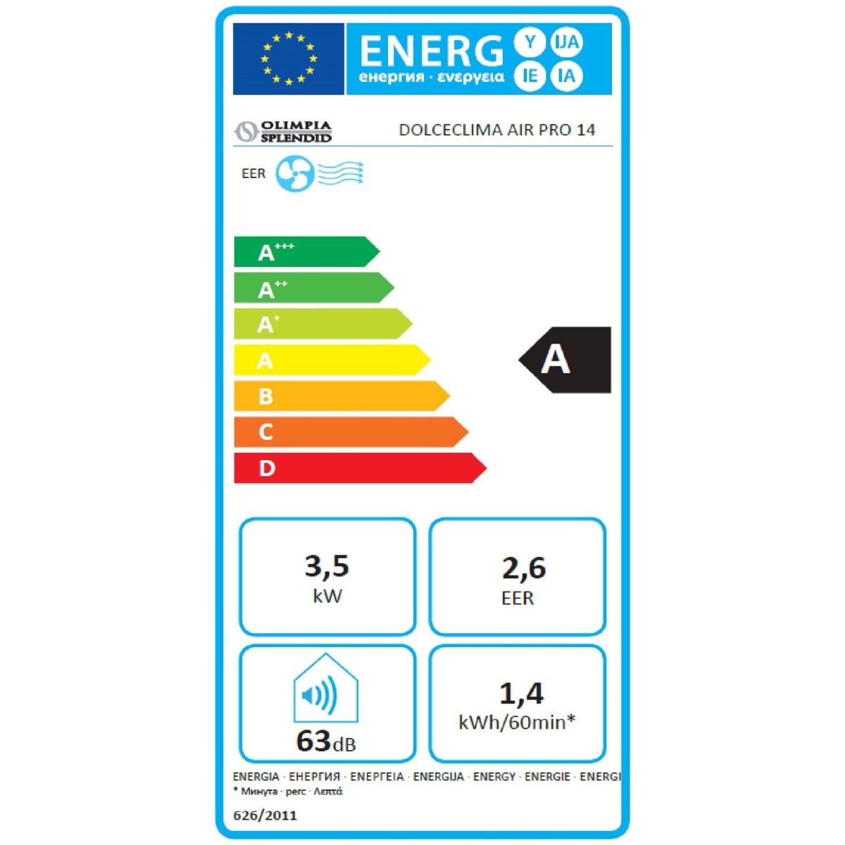 Mobilní klimatizace Olimpia Splendid Dolceclima Air Pro 14 WiFi