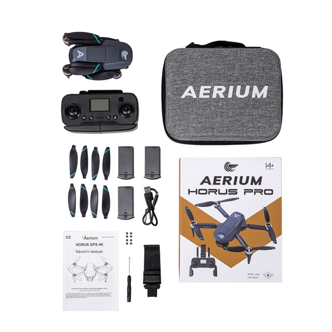 Dron AERIUM HORUS PRO GPS 4K - 3 baterie - rozbaleno